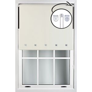 Furnished Cream Blackout Roller Blind with Chrome Square Eyelets & Metal Fittings Size: 180 cm width x 165 cm drop Cream 180 cm width x 165 cm drop Furnished Cream Blackout Roller Blind with Chrome Square Eyelets & Metal Fittings Size: 180 cm width x 165 cm drop Cream 180 cm width x 165 cm drop