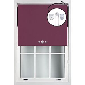 Furnished Aubergine Blackout Roller Blind with Triple Diamond Eyelets & Metal Fittings Size: 180 cm width x 165 cm drop Aubergine 180 cm width x 165 cm drop Furnished Aubergine Blackout Roller Blind with Triple Diamond Eyelets & Metal Fittings Size: 180 cm width x 165 cm drop Aubergine 180 cm width x 165 cm drop