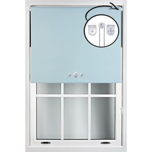 Furnished Duck Egg Blue Blackout Roller Blind with Triple Diamond Eyelets & Metal Fittings Size: 110 cm width x 210 cm drop Duck Egg Blue 110 cm width x 210 cm drop Furnished Duck Egg Blue Blackout Roller Blind with Triple Diamond Eyelets & Metal Fittings Size: 110 cm width x 210 cm drop Duck Egg Blue 110 cm width x 210 cm drop