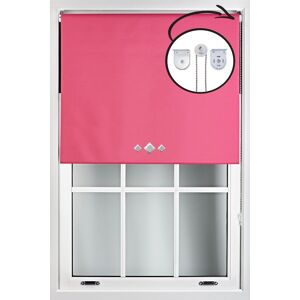 Furnished Fuchsia Pink Blackout Roller Blind with Triple Diamond Eyelets & Metal Fittings Size: 220 cm width x 165 cm drop Fuchsia 220 cm width x 165 cm drop Furnished Fuchsia Pink Blackout Roller Blind with Triple Diamond Eyelets & Metal Fittings Size: 220 cm width x 165 cm drop Fuchsia 220 cm width x 165 cm drop