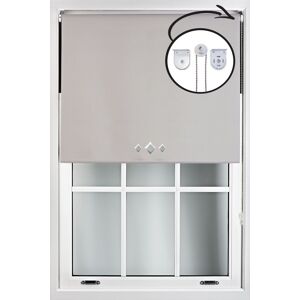 Furnished Grey Blackout Roller Blind with Triple Diamond Eyelets & Metal Fittings Size: 135 cm width x 210 cm drop Grey 135 cm width x 210 cm drop Furnished Grey Blackout Roller Blind with Triple Diamond Eyelets & Metal Fittings Size: 135 cm width x 210 cm drop Grey 135 cm width x 210 cm drop