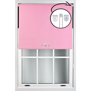 Furnished Pink Blackout Roller Blind with Triple Diamond Eyelets & Metal Fittings Size: 70 cm width x 210 cm drop Pink 70 cm width x 210 cm drop Furnished Pink Blackout Roller Blind with Triple Diamond Eyelets & Metal Fittings Size: 70 cm width x 210 cm drop Pink 70 cm width x 210 cm drop