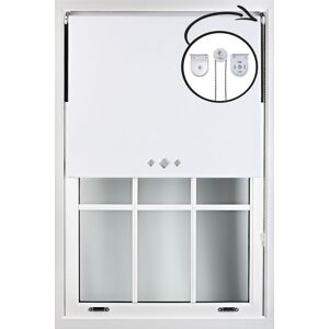 Furnished White Blackout Roller Blind with Triple Diamond Eyelets & Metal Fittings Size: 115 cm width x 210 cm drop White 115 cm width x 210 cm drop Furnished White Blackout Roller Blind with Triple Diamond Eyelets & Metal Fittings Size: 115 cm width x 210 cm drop White 115 cm width x 210 cm drop