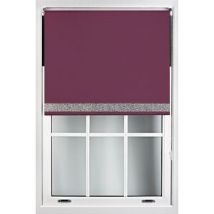 Furnished Aubergine Blackout Fabric with Silver Glitter Accent - Trimmable Roller Blind Size: 145 cm width x 165 cm drop Aubergine 145 cm width x 165 cm drop Furnished Aubergine Blackout Fabric with Silver Glitter Accent - Trimmable Roller Blind Size: 145 cm width x 165 cm drop Aubergine 145 cm width x 165 cm drop