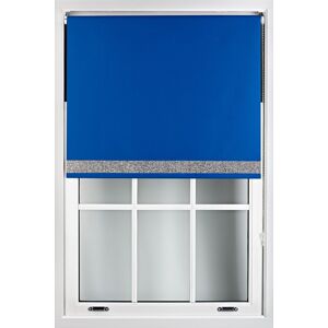 Furnished Blue Blackout Fabric with Silver Glitter Accent - Trimmable Roller Blind Size: 130 cm width x 210 cm drop Blue 130 cm width x 210 cm drop Furnished Blue Blackout Fabric with Silver Glitter Accent - Trimmable Roller Blind Size: 130 cm width x 210 cm drop Blue 130 cm width x 210 cm drop