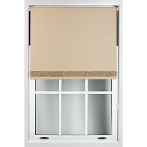 Furnished Cappuccino Blackout Fabric with Gold Glitter Accent - Trimmable Roller Blind in Beige Size: 70 cm width x 165 cm drop Beige 70 cm width x 165 cm drop Furnished Cappuccino Blackout Fabric with Gold Glitter Accent - Trimmable Roller Blind in Beige Size: 70 cm width x 165 cm drop Beige 70 cm width x 165 cm drop