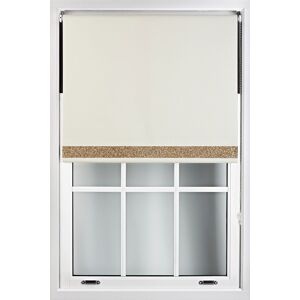 Furnished Cream Blackout Fabric with Gold Glitter Accent - Trimmable Roller Blind Size: 115 cm width x 165 cm drop Cream 115 cm width x 165 cm drop Furnished Cream Blackout Fabric with Gold Glitter Accent - Trimmable Roller Blind Size: 115 cm width x 165 cm drop Cream 115 cm width x 165 cm drop