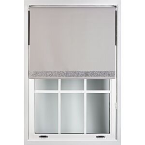 Furnished Grey Blackout Fabric with Silver Glitter Accent - Trimmable Roller Blind Size: 70 cm width x 165 cm drop Grey 70 cm width x 165 cm drop Furnished Grey Blackout Fabric with Silver Glitter Accent - Trimmable Roller Blind Size: 70 cm width x 165 cm drop Grey 70 cm width x 165 cm drop