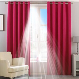 Essentials Twilight Thermal Blackout Eyelet Curtains in Pink Size: 229 cm width x 137 cm drop Pink 229 cm width x 137 cm drop Essentials Twilight Thermal Blackout Eyelet Curtains in Pink Size: 229 cm width x 137 cm drop Pink 229 cm width x 137 cm drop