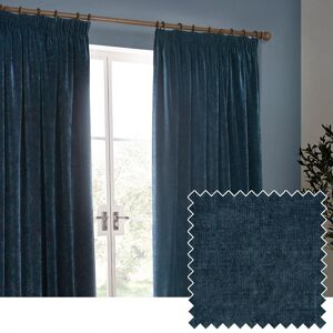Yard Heavy Chenille Velvet Room Darkening Pencil Pleat Curtain Pair in Navy Size: 229 cm width x 137 cm drop Navy 229 cm width x 137 cm drop Yard Heavy Chenille Velvet Room Darkening Pencil Pleat Curtain Pair in Navy Size: 229 cm width x 137 cm drop Navy 229 cm width x 137 cm drop