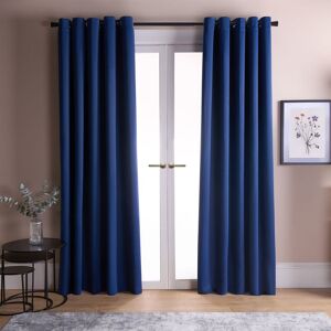 Dreamscene - Thermal Eyelet Blackout - Navy - Curtains Dreamscene - Thermal Eyelet Blackout - Navy - Curtains