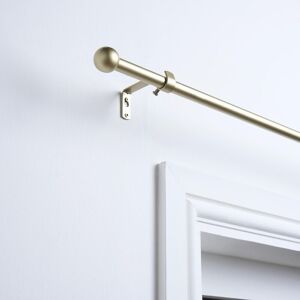 OHS Curtain Pole Extendable 16mm Metal Finnials Ball End Rings Rod Fittings in Natural Size: 120 cm Natural 120 cm OHS Curtain Pole Extendable 16mm Metal Finnials Ball End Rings Rod Fittings in Natural Size: 120 cm Natural 120 cm