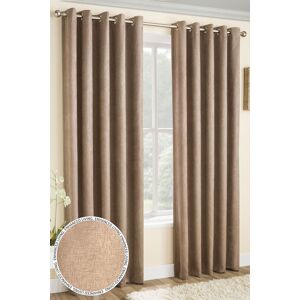 Enhanced Living 'Vogue' Latte Eyelet Thermal Noise Reducing Dim Out Curtains Pair in Natural Size: 117 cm width x 183 cm drop Natural 117 cm width x 183 cm drop Enhanced Living 'Vogue' Latte Eyelet Thermal Noise Reducing Dim Out Curtains Pair in Natural Size: 117 cm width x 183 cm drop Natural 117 cm width x 183 cm drop