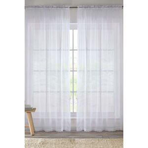 Enhanced Living Plain Sheer Voile Panel Curtains Panel - Pair with Rod Pocket Header in White Size: 145 cm width x 229 cm drop White 145 cm width x 229 cm drop Enhanced Living Plain Sheer Voile Panel Curtains Panel - Pair with Rod Pocket Header in White Size: 145 cm width x 229 cm drop White 145 cm width x 229 cm drop
