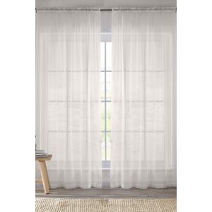 Enhanced Living Plain Sheer Voile Panel Curtains Panel - Pair with Rod Pocket Header in Cream Size: 145 cm width x 229 cm drop Cream 145 cm width x 229 cm drop Enhanced Living Plain Sheer Voile Panel Curtains Panel - Pair with Rod Pocket Header in Cream Size: 145 cm width x 229 cm drop Cream 145 cm width x 229 cm drop