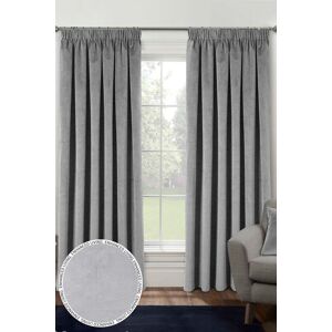Enhanced Living Velvet, Supersoft, 100% Blackout, Thermal Pair of Curtains with Tape Top in Grey Size: 117 cm width x 137 cm drop Grey 117 cm width x 137 cm drop Enhanced Living Velvet, Supersoft, 100% Blackout, Thermal Pair of Curtains with Tape Top in Grey Size: 117 cm width x 137 cm drop Grey 117 cm width x 137 cm drop