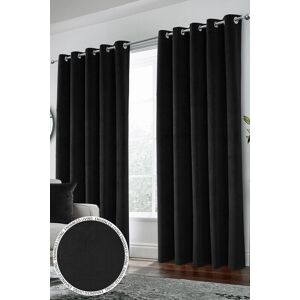 Enhanced Living 100% Blackout Luxury Supersoft Velvet Thermal Eyelet Curtains for Living Room & Bedrooms in Black Size: 229 cm width x 274 cm drop Black 229 cm width x 274 cm drop Enhanced Living 100% Blackout Luxury Supersoft Velvet Thermal Eyelet Curtains for Living Room & Bedrooms in Black Size: 229 cm width x 274 cm drop Black 229 cm width x 274 cm drop