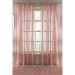 Tyrone Textiles Recycled Eco Friendly Linen Look Plan Voile Panel Pair with Rod Pocket- Ready To Hang in Pink Size: 140 cm width x 137 cm drop Pink 140 cm width x 137 cm drop Tyrone Textiles Recycled Eco Friendly Linen Look Plan Voile Panel Pair with Rod Pocket- Ready To Hang in Pink Size: 140 cm width x 137 cm drop Pink 140 cm width x 137 cm drop