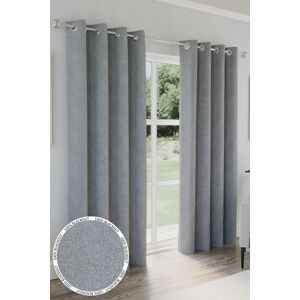 Enhanced Living 'Austin' Grey 100% Blackout, Thermal, Linen Look Pair of Eyelet Curtains Size: 117 cm width x 137 cm drop Grey 117 cm width x 137 cm drop Enhanced Living 'Austin' Grey 100% Blackout, Thermal, Linen Look Pair of Eyelet Curtains Size: 117 cm width x 137 cm drop Grey 117 cm width x 137 cm drop