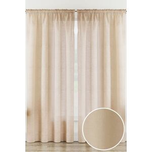 Tyrone Textiles Rhodes' Natural / Beige Plain Linen-Look Voile Panels Pair with Rod Pocket Header Size: 140 cm width x 122 cm drop Natural 140 cm width x 122 cm drop Tyrone Textiles Rhodes' Natural / Beige Plain Linen-Look Voile Panels Pair with Rod Pocket Header Size: 140 cm width x 122 cm drop Natural 140 cm width x 122 cm drop
