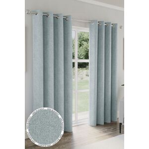 Enhanced Living Austin' Blue 100% Blackout, Thermal, Linen Look Pair of Eyelet Curtains Size: 117 cm width x 229 cm drop Blue 117 cm width x 229 cm drop Enhanced Living Austin' Blue 100% Blackout, Thermal, Linen Look Pair of Eyelet Curtains Size: 117 cm width x 229 cm drop Blue 117 cm width x 229 cm drop