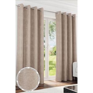 Enhanced Living 100% Blackout Chenille Thermal Eyelet Curtains for Living Room/Bedroom in Light Sand Size: 168 cm width x 183 cm drop Light Sand 168 cm width x 183 cm drop Enhanced Living 100% Blackout Chenille Thermal Eyelet Curtains for Living Room/Bedroom in Light Sand Size: 168 cm width x 183 cm drop Light Sand 168 cm width x 183 cm drop