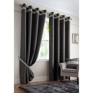Luxury Living Palace Diamante Ring Top Blackout Curtains in Charcoal Size: 168 cm width x 137 cm drop Charcoal 168 cm width x 137 cm drop Luxury Living Palace Diamante Ring Top Blackout Curtains in Charcoal Size: 168 cm width x 137 cm drop Charcoal 168 cm width x 137 cm drop