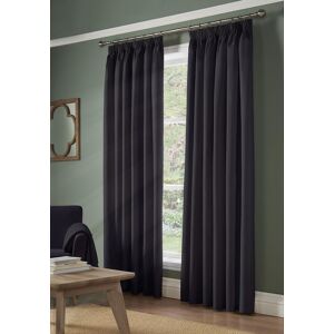 Luxury Living Pencil Pleat Blackout Curtains in Charcoal Size: 117 cm width x 183 cm drop Charcoal 117 cm width x 183 cm drop Luxury Living Pencil Pleat Blackout Curtains in Charcoal Size: 117 cm width x 183 cm drop Charcoal 117 cm width x 183 cm drop