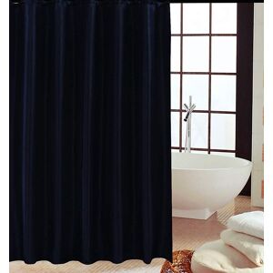 KAV Polyester fabric Mould & Mildew Resistant Shower Curtain With Matching Hooks in Black Black KAV Polyester fabric Mould & Mildew Resistant Shower Curtain With Matching Hooks in Black Black