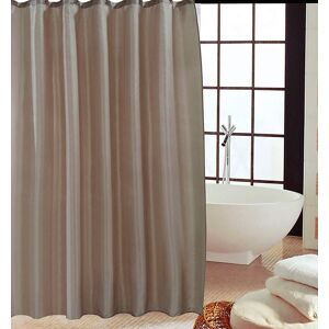 KAV Polyester fabric Mould & Mildew Resistant Shower Curtain With Matching Hooks in Brown Brown KAV Polyester fabric Mould & Mildew Resistant Shower Curtain With Matching Hooks in Brown Brown