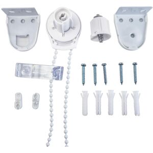 Furnished Roller Blind Repair Kit - All Plastic 25mm in White White Furnished Roller Blind Repair Kit - All Plastic 25mm in White White