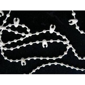 New Edge Blinds 50 Meter Vertical Blind Replacement Bottom Stabilising Chain in White White New Edge Blinds 50 Meter Vertical Blind Replacement Bottom Stabilising Chain in White White