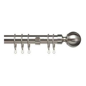New Edge Blinds Extendable Metal Curtain Poles in Silver Size: 120 cm Silver 120 cm New Edge Blinds Extendable Metal Curtain Poles in Silver Size: 120 cm Silver 120 cm