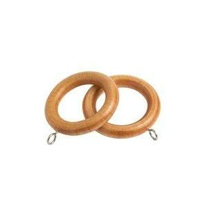 New Edge Blinds Pack of 4 Wooden Curtain Pole Ring Hooks with Eyes in Brown Brown New Edge Blinds Pack of 4 Wooden Curtain Pole Ring Hooks with Eyes in Brown Brown