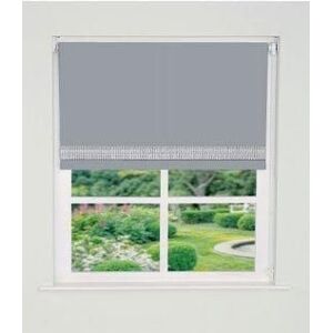 New Edge Blinds Straight Diamante Edge Border Blackout Roller Blind 165cm Drop in Grey Size: 80 cm width x 165 cm drop Grey 80 cm width x 165 cm drop New Edge Blinds Straight Diamante Edge Border Blackout Roller Blind 165cm Drop in Grey Size: 80 cm width x 165 cm drop Grey 80 cm width x 165 cm drop