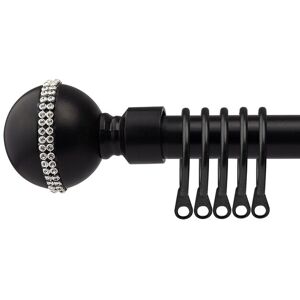 New Edge Blinds 16-19mm Bejeweled Extendable Durable Metal Curtain Pole Set in Charcoal Size: 120 cm - 210 cm Charcoal 120 cm - 210 cm New Edge Blinds 16-19mm Bejeweled Extendable Durable Metal Curtain Pole Set in Charcoal Size: 120 cm - 210 cm Charcoal 120 cm - 210 cm