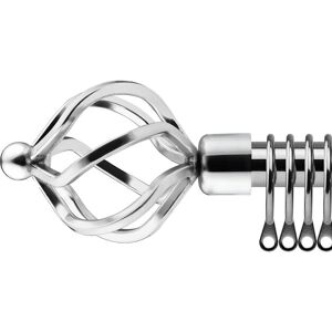 New Edge Blinds 16-19mm Cage Extendable Durable Metal Curtain Pole Set in Metallic Silver Size: 170 cm - 300 cm Metallic Silver 170 cm - 300 cm New Edge Blinds 16-19mm Cage Extendable Durable Metal Curtain Pole Set in Metallic Silver Size: 170 cm - 300 cm Metallic Silver 170 cm - 300 cm