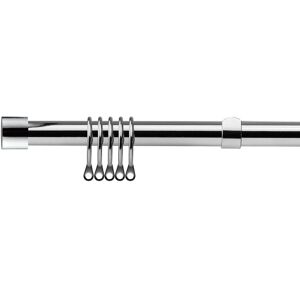 New Edge Blinds 16-19mm Fenton Extendable Durable Metal Curtain Pole Set in Metallic Silver Size: 170 cm - 300 cm Metallic Silver 170 cm - 300 cm New Edge Blinds 16-19mm Fenton Extendable Durable Metal Curtain Pole Set in Metallic Silver Size: 170 cm - 300 cm Metallic Silver 170 cm - 300 cm