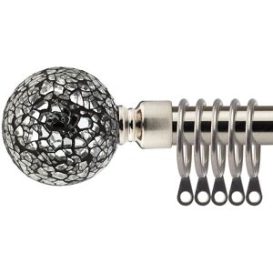 New Edge Blinds 16-19mm Mirrored Extendable Durable Metal Curtain Pole Set in Silver Size: 120 cm - 210 cm Silver 120 cm - 210 cm New Edge Blinds 16-19mm Mirrored Extendable Durable Metal Curtain Pole Set in Silver Size: 120 cm - 210 cm Silver 120 cm - 210 cm