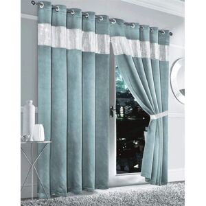 New Edge Blinds Diamante Blackout Eyelet Curtains in Black, 167cm x 228cm in Duck Egg Blue Size: 228 cm width x 228 cm drop Duck Egg Blue 228 cm width x 228 cm drop New Edge Blinds Diamante Blackout Eyelet Curtains in Black, 167cm x 228cm in Duck Egg Blue Size: 228 cm width x 228 cm drop Duck Egg Blue 228 cm width x 228 cm drop