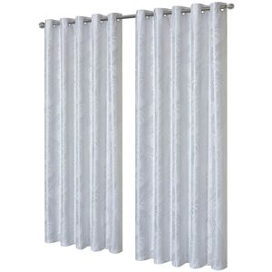 New Edge Blinds Leaf Sparkle Blackout Curtains in Silver, 228cm x 228cm in White Size: 228 cm width x 228 cm drop White 228 cm width x 228 cm drop New Edge Blinds Leaf Sparkle Blackout Curtains in Silver, 228cm x 228cm in White Size: 228 cm width x 228 cm drop White 228 cm width x 228 cm drop