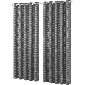 New Edge Blinds Geometric Sparkle Blackout Curtains in Natural, 167cm x 137cm in Light Grey Size: 228 cm width x 228 cm drop Light Grey 228 cm width x 228 cm drop New Edge Blinds Geometric Sparkle Blackout Curtains in Natural, 167cm x 137cm in Light Grey Size: 228 cm width x 228 cm drop Light Grey 228 cm width x 228 cm drop