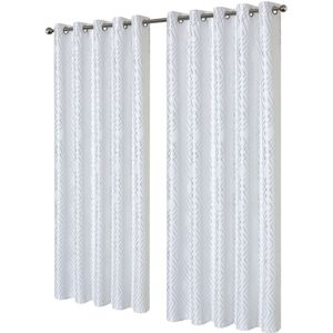 New Edge Blinds Geometric Sparkle Blackout Curtains in Natural, 167cm x 137cm in White Size: 167 cm width x 183 cm drop White 167 cm width x 183 cm drop New Edge Blinds Geometric Sparkle Blackout Curtains in Natural, 167cm x 137cm in White Size: 167 cm width x 183 cm drop White 167 cm width x 183 cm drop