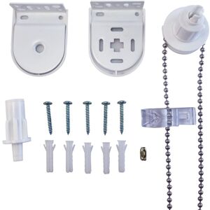 Furnished Roller Blind Repair Kit - All Metal 25mm in White White Furnished Roller Blind Repair Kit - All Metal 25mm in White White