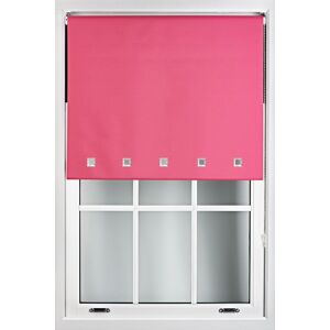 Furnished Blackout Fabric with Chrome Square Eyelets - Window Roller Blinds in Fuchsia Size: 210 cm width x 165 cm drop Fuchsia 210 cm width x 165 cm drop Furnished Blackout Fabric with Chrome Square Eyelets - Window Roller Blinds in Fuchsia Size: 210 cm width x 165 cm drop Fuchsia 210 cm width x 165 cm drop