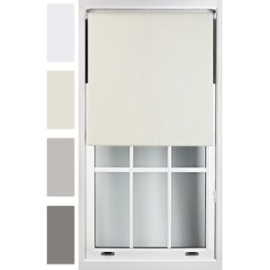 Furnished Roller Blind 100% Blackout Fabric Privacy Window Blinds in Cream Size: 120 cm width x 165 cm drop Cream 120 cm width x 165 cm drop Furnished Roller Blind 100% Blackout Fabric Privacy Window Blinds in Cream Size: 120 cm width x 165 cm drop Cream 120 cm width x 165 cm drop