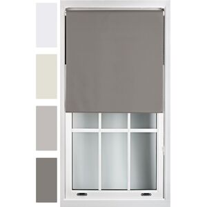 Furnished Roller Blind 100% Blackout Fabric Privacy Window Blinds in Dark Grey Size: 75 cm width x 210 cm drop Dark Grey 75 cm width x 210 cm drop Furnished Roller Blind 100% Blackout Fabric Privacy Window Blinds in Dark Grey Size: 75 cm width x 210 cm drop Dark Grey 75 cm width x 210 cm drop