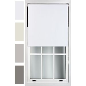 Furnished Roller Blind 100% Blackout Fabric Privacy Window Blinds in White Size: 70 cm width x 210 cm drop White 70 cm width x 210 cm drop Furnished Roller Blind 100% Blackout Fabric Privacy Window Blinds in White Size: 70 cm width x 210 cm drop White 70 cm width x 210 cm drop