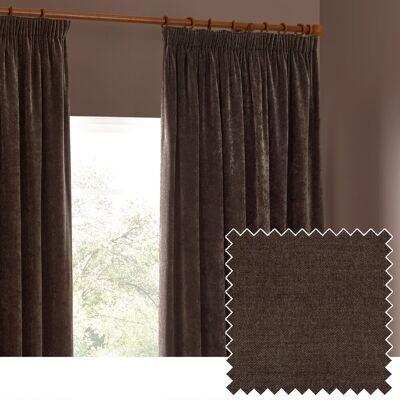 Unknown Model Brown Heavy Chenille Velvet Curtains - Curtains Unknown Model Brown Heavy Chenille Velvet Curtains - Curtains