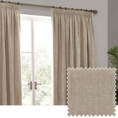 Chenille Velvet Curtains - Neutral Earth Tones - Ready Made - Curtains Chenille Velvet Curtains - Neutral Earth Tones - Ready Made - Curtains